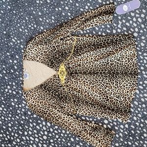 DG2 by Diane Gilman Leopard Print Top NWT